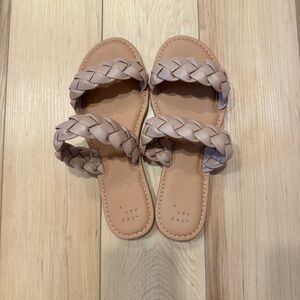 A New Day Women's Tan Braided Sandals